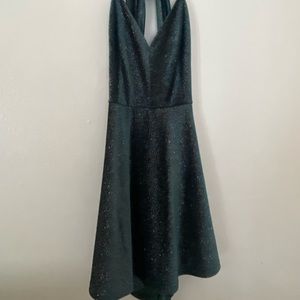 Beautiful dark green glitter cocktail dress